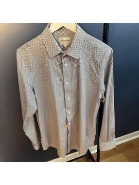 Scotch & Soda Dot Print Shirt 16.5 34/35 (Large) Cotton Stretch Cambodia